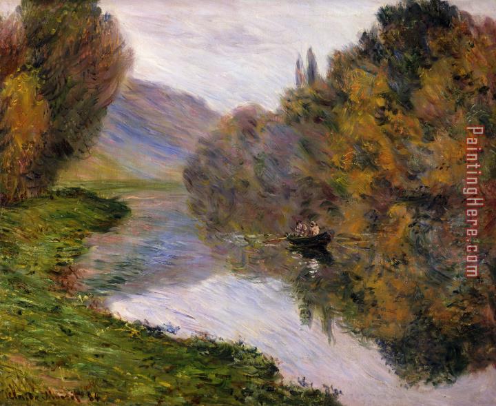 Claude Monet Boat On The Seine Near Jeufosse